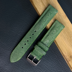 Dây Đồng Hồ Da Cá Đuối Movado Màu Xanh Lá MS35 – Chất Liệu Da Cá Đuối Cao Cấp Tương Thích Tất Cả Các Phiên Bản Đồng Hồ Movado