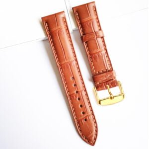 Dây Đồng Hồ Da Cá Sấu Movado Màu Vàng Cam MS20 – Chất Liệu Da Cá Sấu Cao Cấp Tương Thích Tất Cả Các Phiên Bản Đồng Hồ Movado