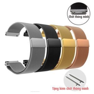 Dây Đồng Hồ Thép Lưới Movado Khóa Nam Châm