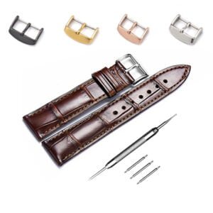 Dây Đồng Hồ Da Cá Sấu Movado Màu Nâu MS18 – Chất Liệu Da Cá Sấu Cao Cấp Tương Thích Tất Cả Các Phiên Bản Đồng Hồ Movado